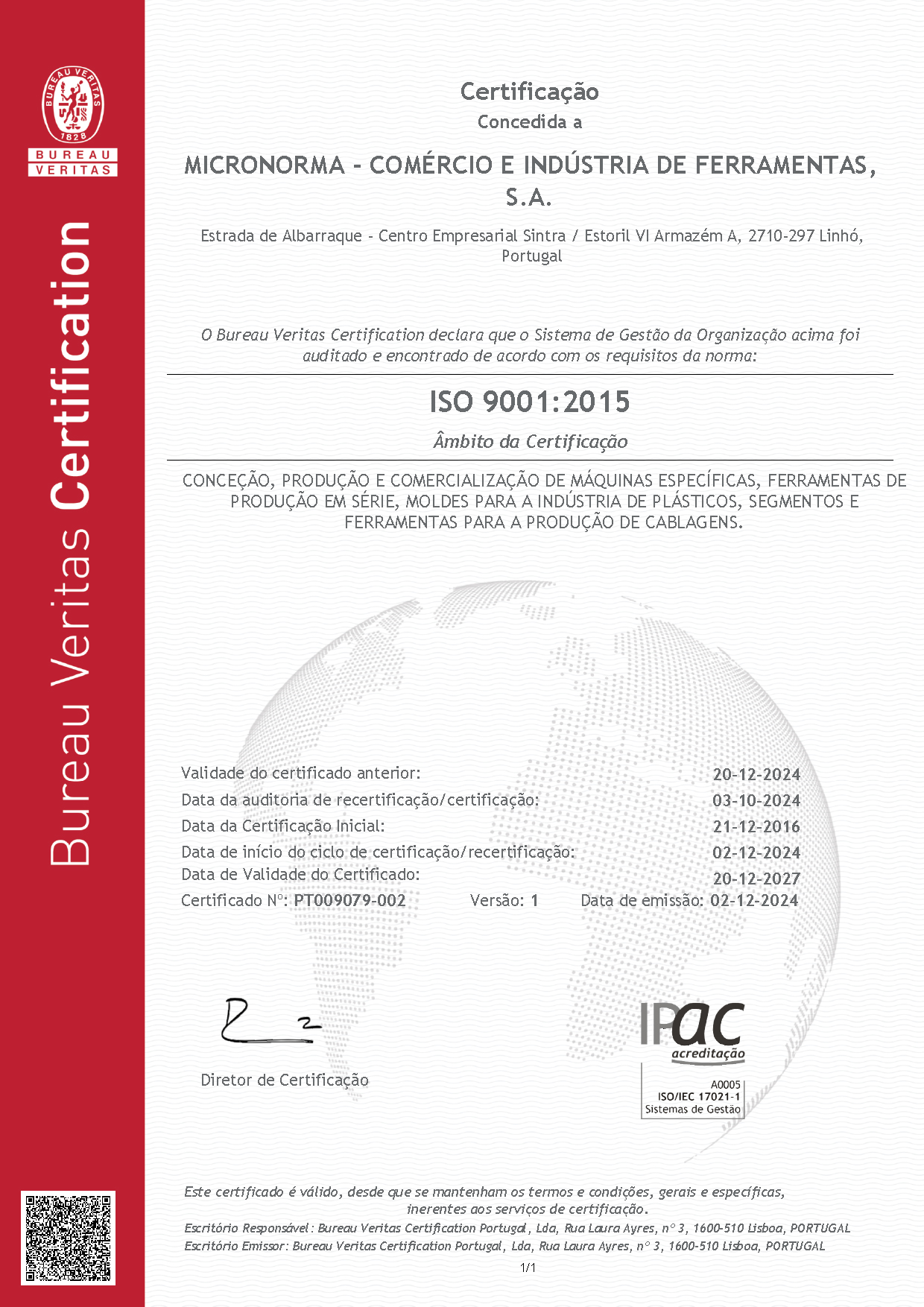 ISO 9001 Certificação do Sistema de Gestão da Qualidade